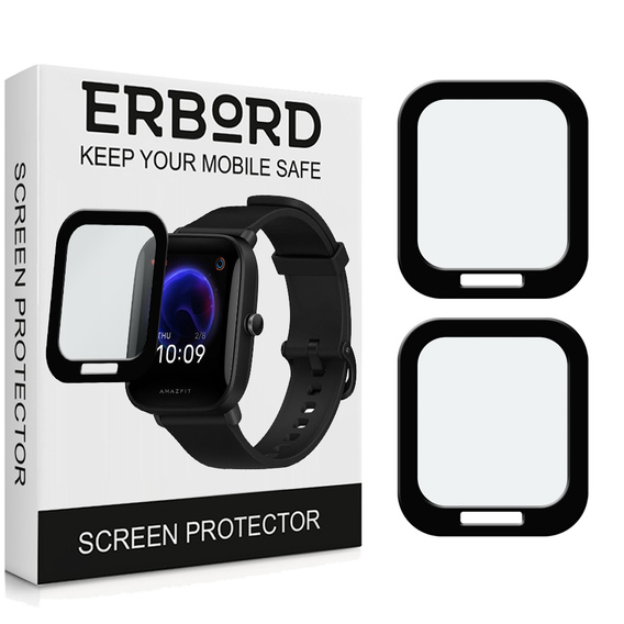 2x Гибридное стекло ERBORD для Amazfit BIP U PRO