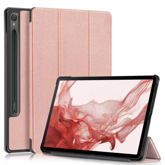 Чохол для Samsung Galaxy Tab S9, Smartcase з місцем для стилуса, рожевий rose gold