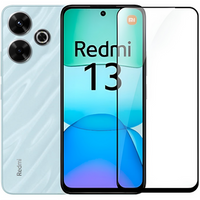 Закаленное стекло 3D для Xiaomi Redmi 13, чёрная рама