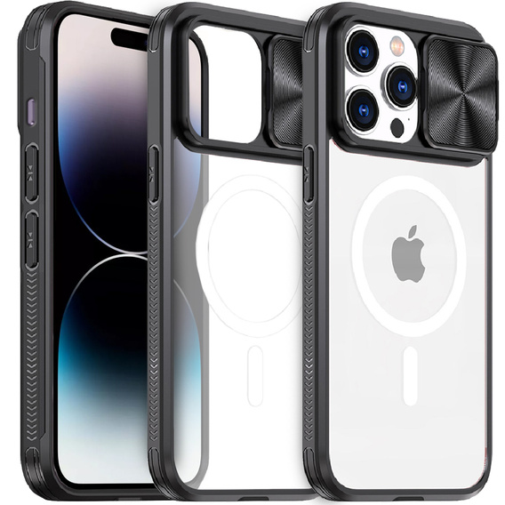 Чехол до iPhone 15 Pro Max, Slide Camera Magsafe, чёрный