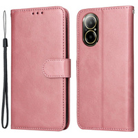 Откидной чехол для Realme C67, Leather Wallet, розовый rose gold