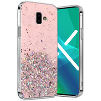 Чехол до Samsung Galaxy J6 Plus, Glittery, розовый