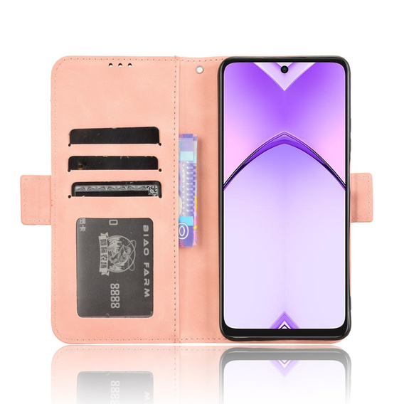 Откидной чехол для Oppo A40 / Oppo A40m, Card Slot, розовый