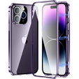 Чехол для iPhone 15 Pro Max, Magnetic Dual Glass, фиолетовый