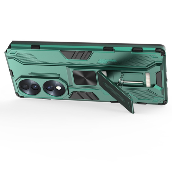 Чехол до Honor 70 5G, Military kickstand, зелёный