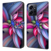 Чохол-книжка для Xiaomi Redmi Note 12 4G, Wallet, colorful flower, м'яти