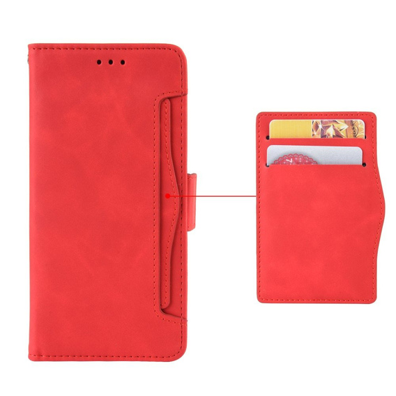 Футляр з клапаном для Motorola Moto G14, Card Slot, червоний