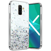 Чехол до Samsung Galaxy A6 Plus 2018, Glittery, прозрачный