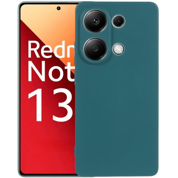 Чехол до Xiaomi Redmi Note 13 Pro 4G, Silicone Lite, тёмно-зелёный