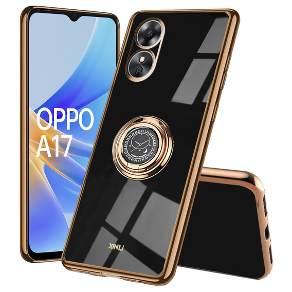 Чехол до Oppo A17, Electro Ring, чёрный