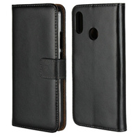 Откидной чехол для Huawei P20 Lite, Split Leather Wallet, чёрный