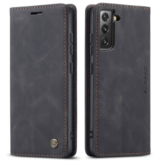 Чехол CASEME для Samsung Galaxy S22+ Plus 5G, Leather Wallet Case, чёрный