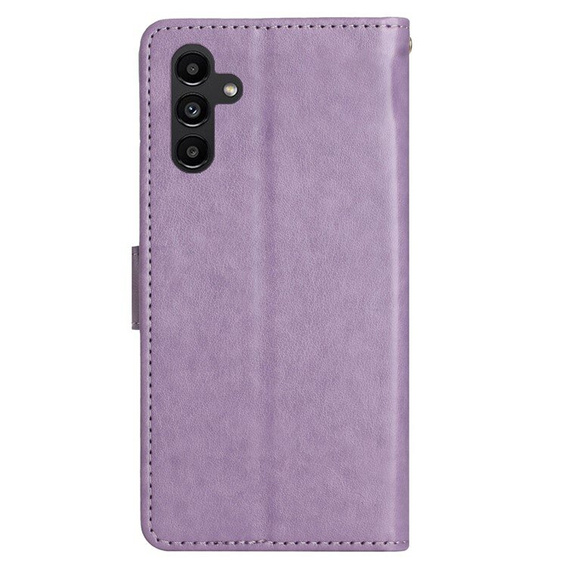 Откидной чехол для Samsung Galaxy A55 5G, Wallet, Butterfly, фиолетовый