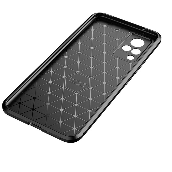 Чехол до Vivo V21 5G, Carbon Gel, чёрный