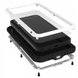 Чoхол Love Mei до iPhone 13 Mini, armored with glass, сріблястий
