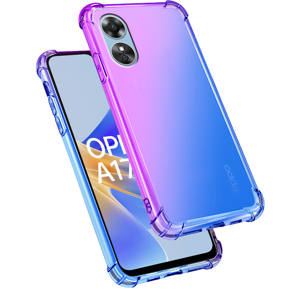 Чехол для Oppo A17, Gradient Dropproof, Фиолетовый / синий