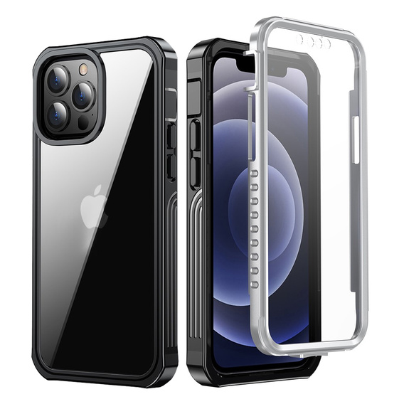 Чoхол Shockproof до iPhone 13 Pro Max, із захисним екраном, чорний