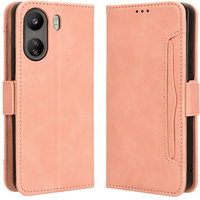 Откидной чехол для Xiaomi Redmi 13C / Poco C65, Card Slot, розовый