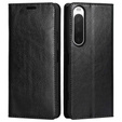 Откидной чехол для Sony Xperia 10 IV, Split Leather Wallet, чёрный