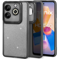 Чехол до Infinix Hot 40i, Glittery Powder, чёрный