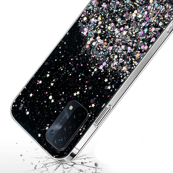 Чoхол до Oppo A54 5G/A74 5G/A93 5G, Glittery, чорний