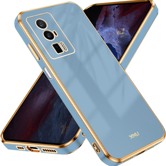 Чехол для Poco F5 Pro 5G, Glamour CamShield, синий