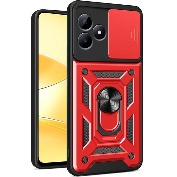 Чехол NOX Camera Slide Realme C51, CamShield Slide, красный