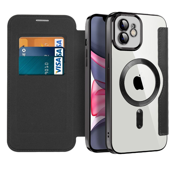 Чохол-книжка для iPhone 11, RFID Wallet MagSafe CamShield, чорний