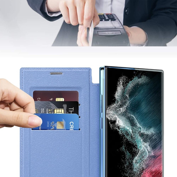 Чохол-книжка для Samsung Galaxy S22 Ultra 5G, RFID Wallet MagSafe CamShield, м'яти