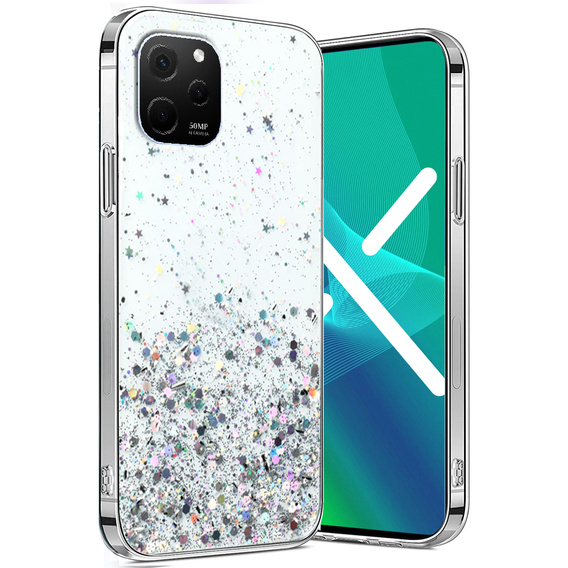 Чехол до Huawei Nova Y61, Glittery, прозрачный