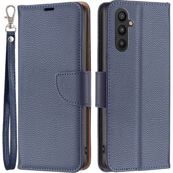 Откидной чехол для Samsung Galaxy A34 5G, Wallet Litchi Magnet, темно-синий
