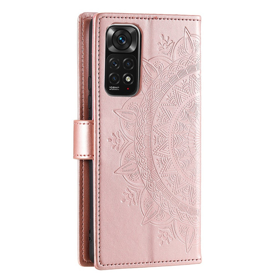 Откидной чехол для Xiaomi Redmi Note 11/11S, Mandala, розовый