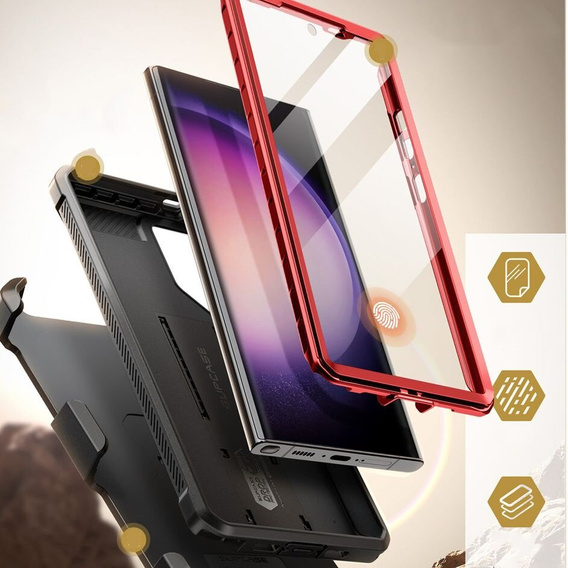 Чехол Supcase для Samsung Galaxy S24 Ultra, Unicorn Beetle Pro, чёрный(2х рамка)