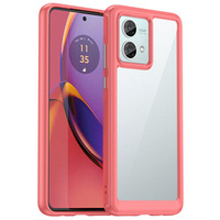 Чoхол до Motorola Moto G84 5G, Fusion Hybrid, прозорий / червоний