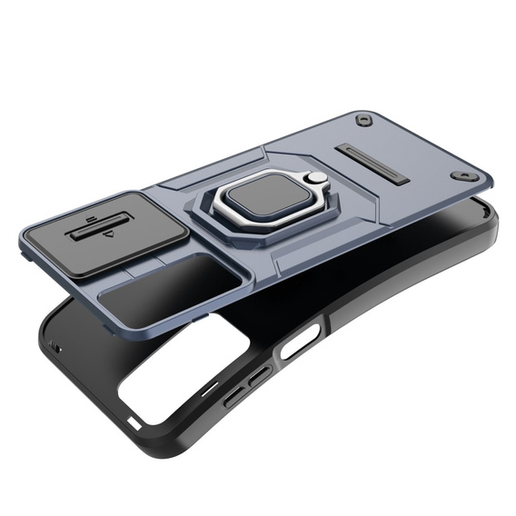 Чехол для Samsung Galaxy M15 5G, KickStand Camera Lens, синий