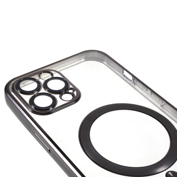 Чохол для iPhone 12 Pro, Electro MagSafe, чорний + Скло на екран