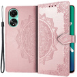 Чохол-книжка для Oppo A78 4G, Mandala, рожевий rose gold