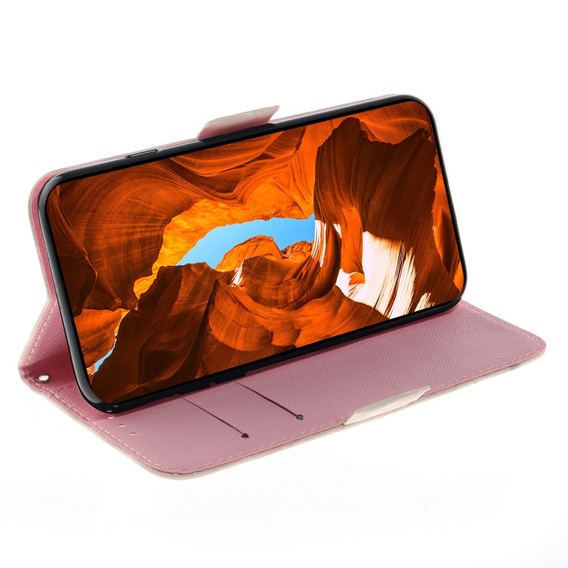 Откидной чехол для Oppo Reno 11F 5G, Wallet, Magnolia Flowers серый