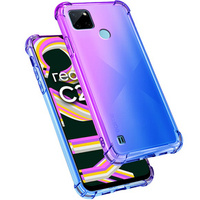 Чехол для Realme C21Y / C25Y, Gradient Dropproof, Фиолетовый / синий