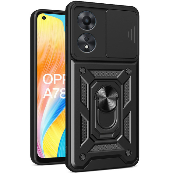 Чехол NOX Camera Slide Oppo A78 4G, CamShield Slide, чёрный