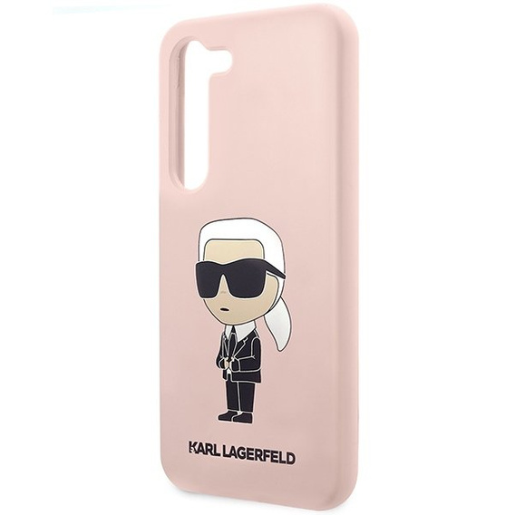 Чехол Karl Lagerfeld до Samsung Galaxy S23+ Plus, Silicone Ikonik, розовый