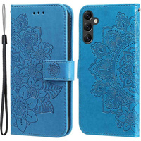 Откидной чехол для Samsung Galaxy A14 4G/5G, Mandala Flower, синий