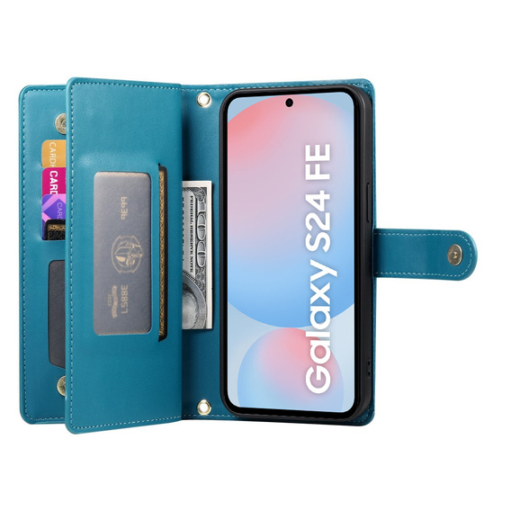 Чохол-книжка для Samsung Galaxy S24 FE, Wallet Zipper Pocket, м'яти