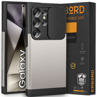 Чoхол до Samsung Galaxy S24 Ultra, ERBORD MagProtect Slide Camera, сірий gunmetal