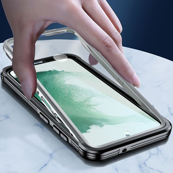 Чoхол Shockproof до Samsung Galaxy S23, із захисним екраном, чорний