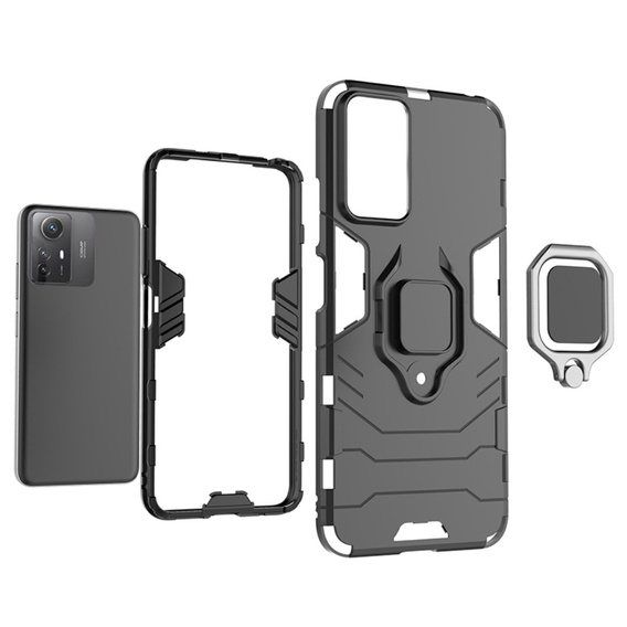 Чехол до Xiaomi Redmi Note 12S 4G, Kickstand Ring, чёрный