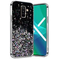 Чехол до Samsung Galaxy A6 Plus 2018, Glittery, чёрный