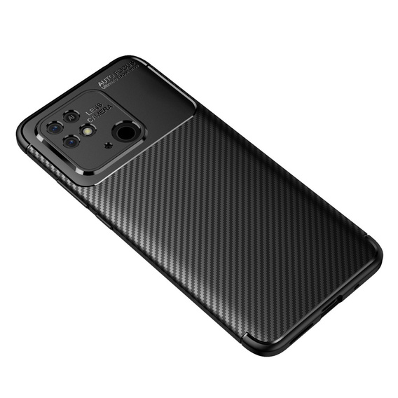 Чехол до Xiaomi Redmi 10C, Carbon Gel, чёрный