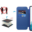 Чохол-книжка для Samsung Galaxy S22 5G, RFID Wallet MagSafe CamShield, темно-синій