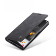 Чехол CASEME для Samsung Galaxy S22 Ultra, Leather Wallet Case, чёрный